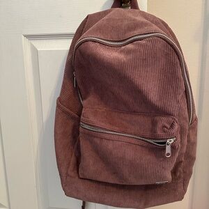 PINK Corduroy Backpack in Brownish Pink
